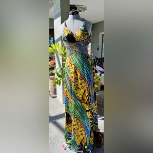 Cache’ silk beaded dress